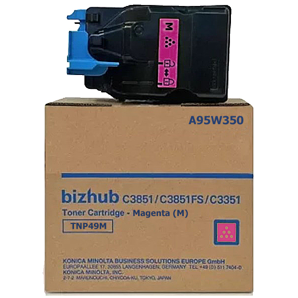 Тонер для картриджа Konica Minolta TNP-49M для Konica-Minolta bizhub C3351/C3851, красный (A95W350)